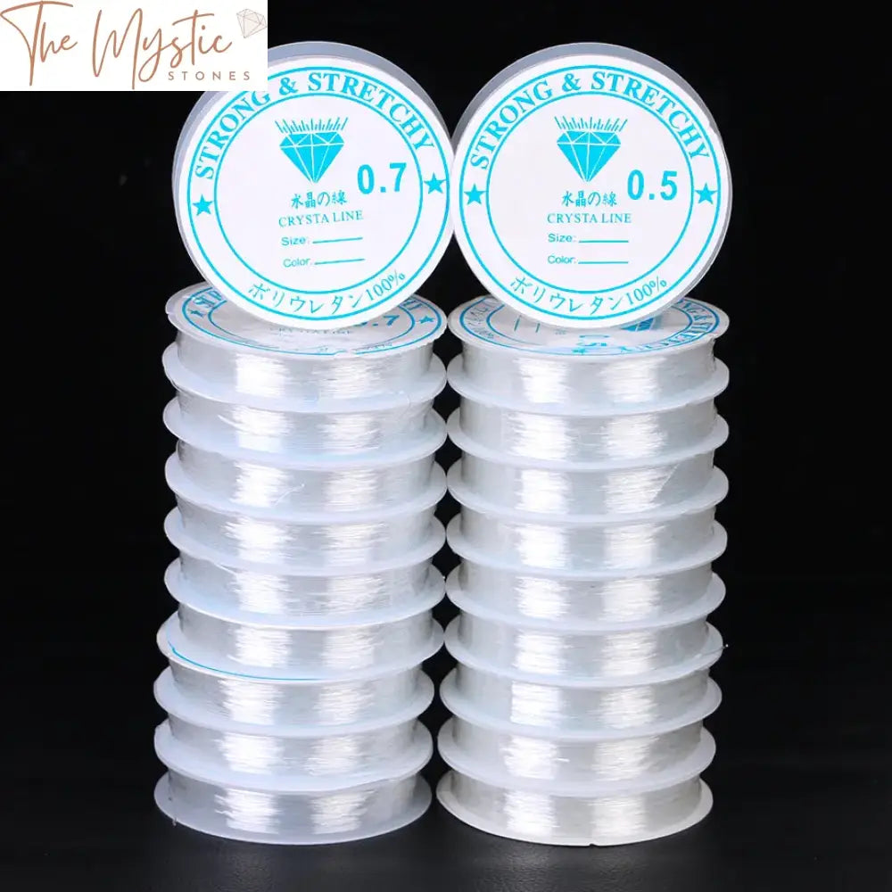 Crystalline Elastic Beading Thread - White