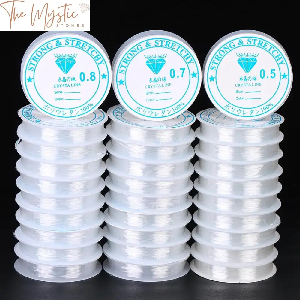 Crystalline Elastic Beading Thread - White