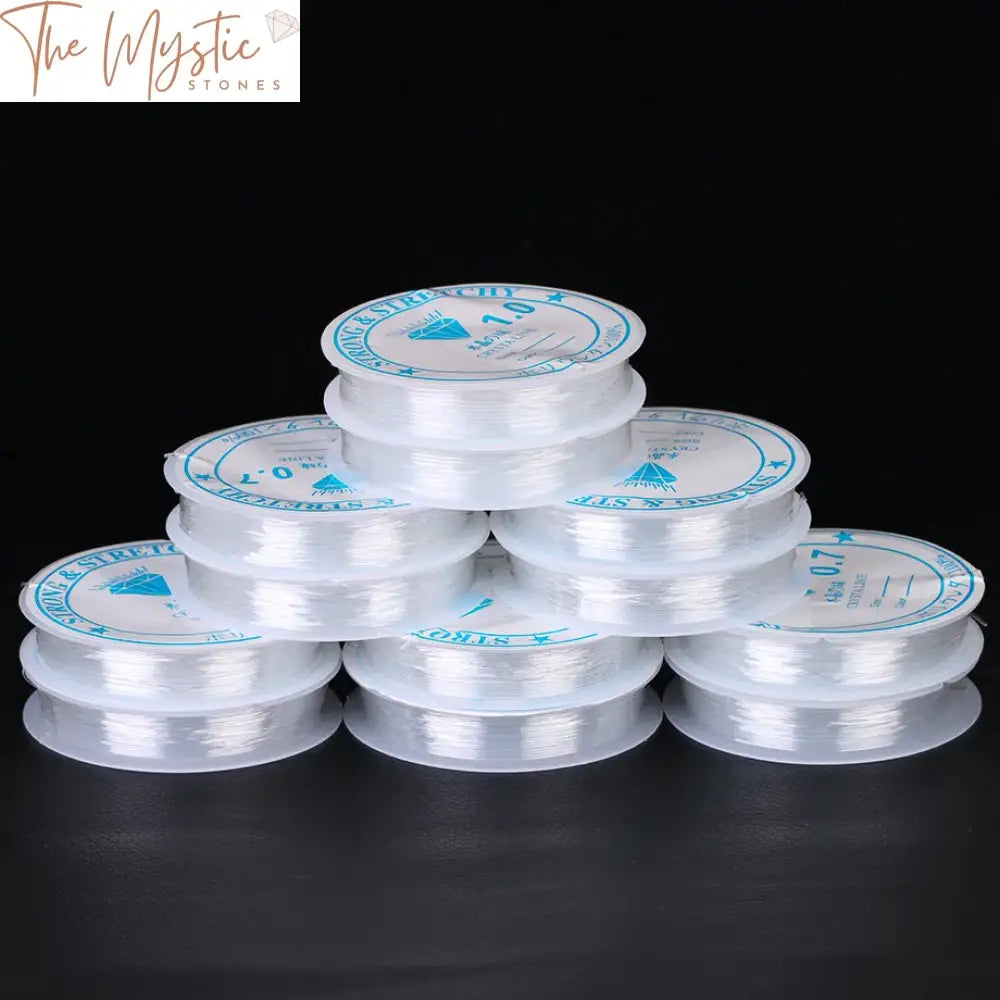 Crystalline Elastic Beading Thread - White