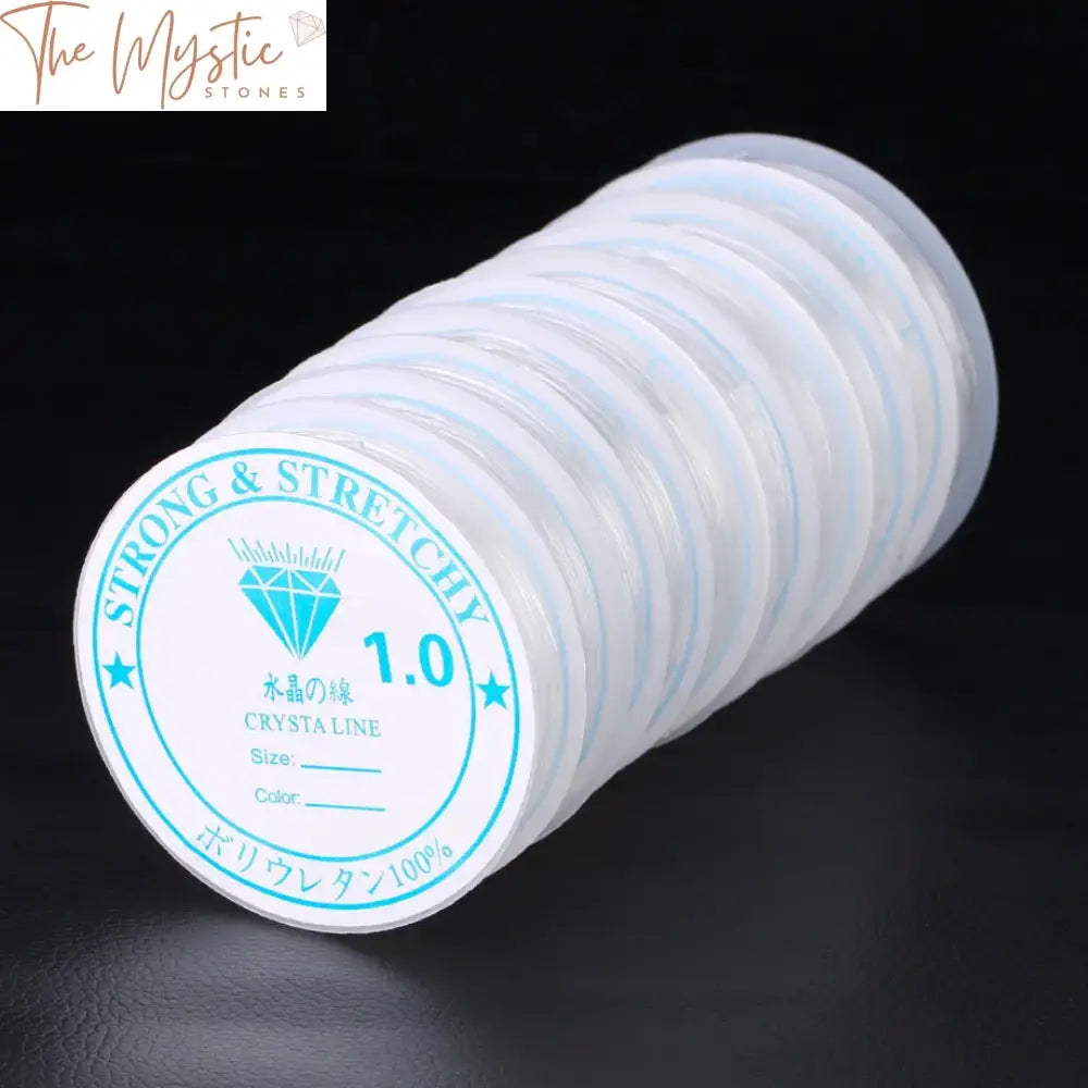 Crystalline Elastic Beading Thread - White