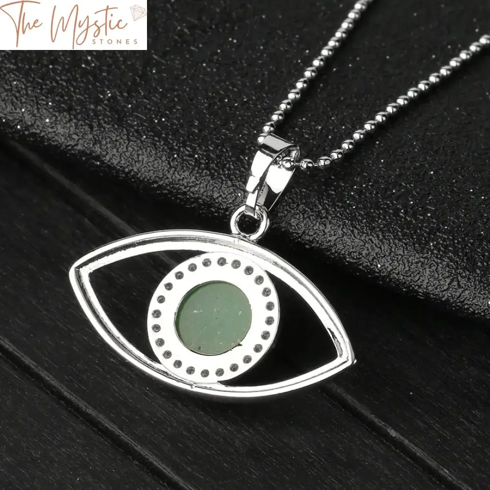 Devil’s Eye Zircon Pendant Necklace