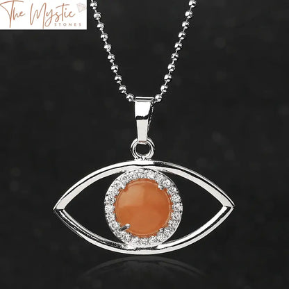 Devil’s Eye Zircon Pendant Necklace