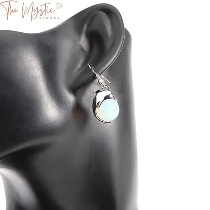 Dolphin Stone Dangle Earrings