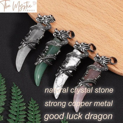 Dragon Amulet Crystal Pendant Necklace