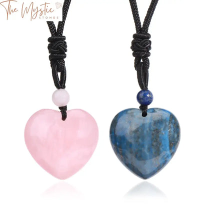 Dragon Blood Quartz Heart Pendant Necklace