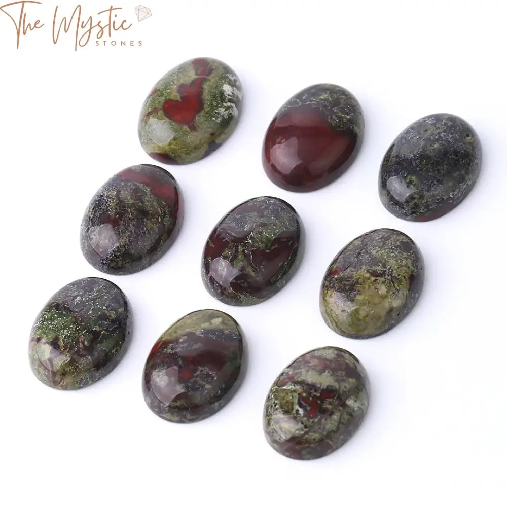 Dragon Blood Stone Oval Cabochons For Jewelry Making