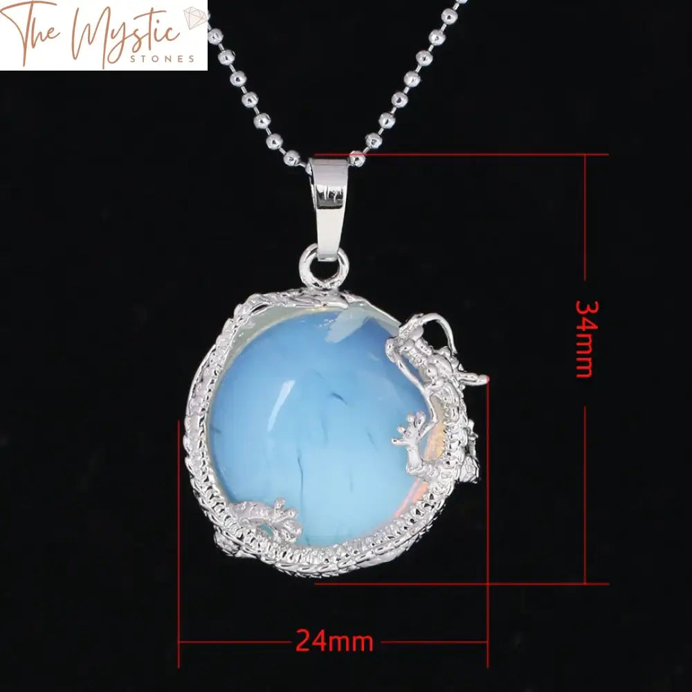 Dragon Stone Pendant Necklaces