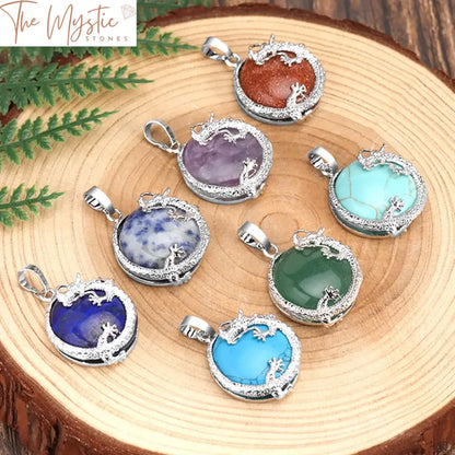 Dragon Stone Pendant Necklaces