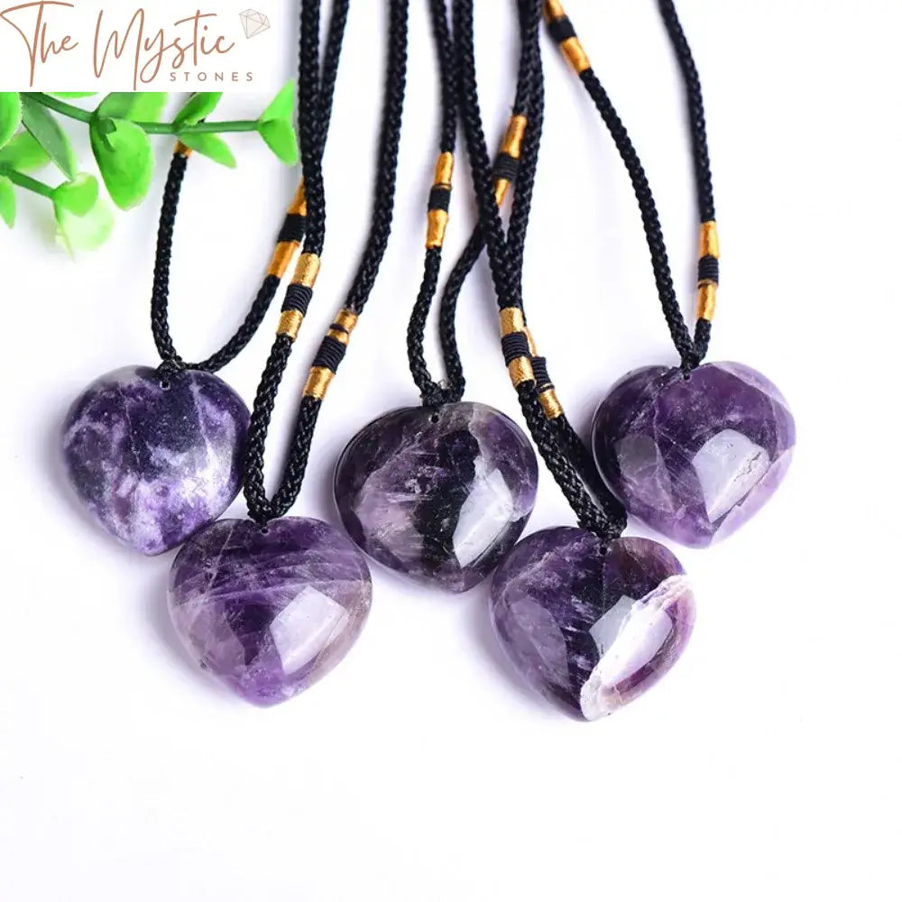 Dream Amethyst Heart Pendant Necklace