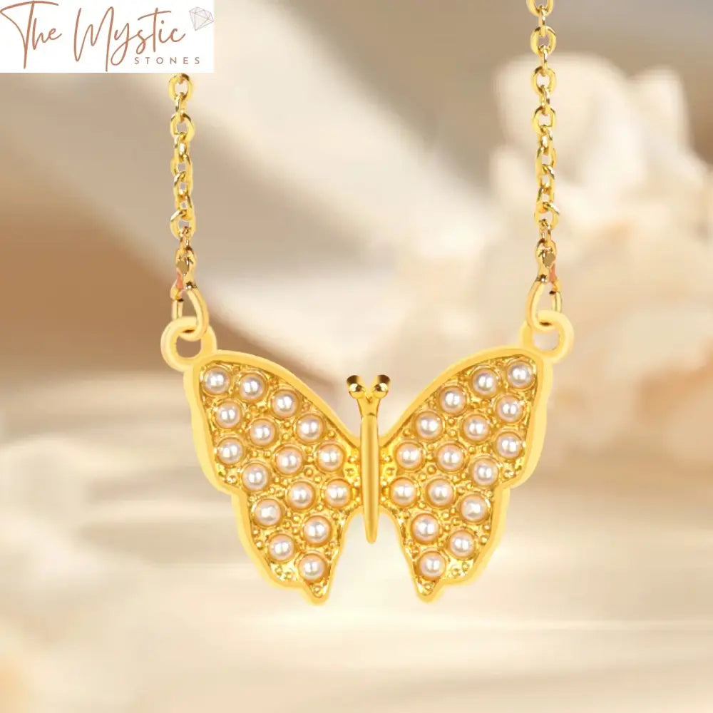 Elegant Butterfly Pearl Jewelry Set