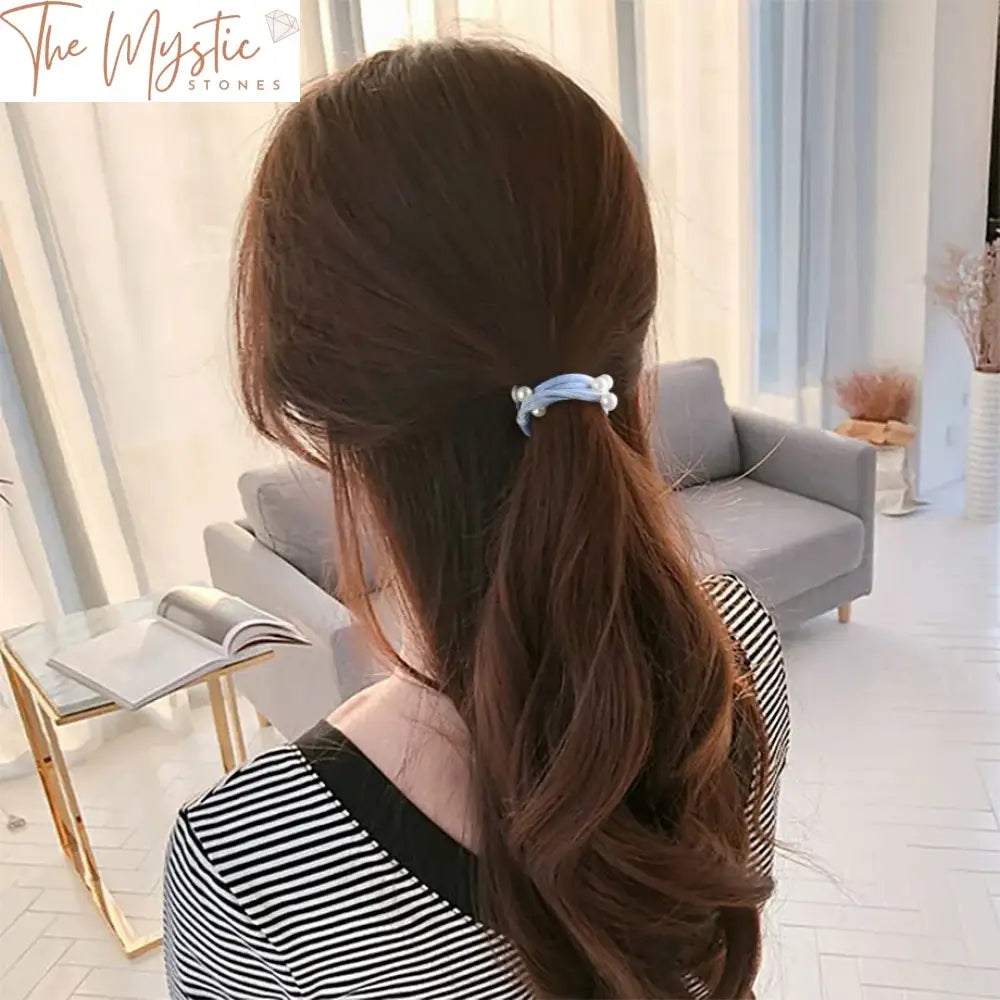 Elegant Double-Layered Pearl Hair Tie