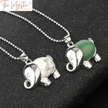 Elephant Crystal Pendant Necklace