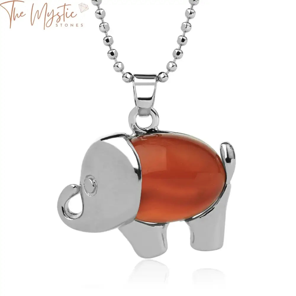 Elephant Crystal Pendant Necklace