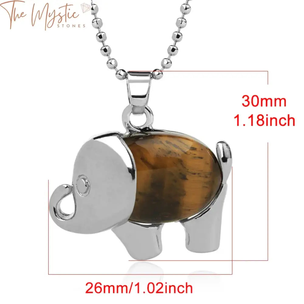 Elephant Crystal Pendant Necklace