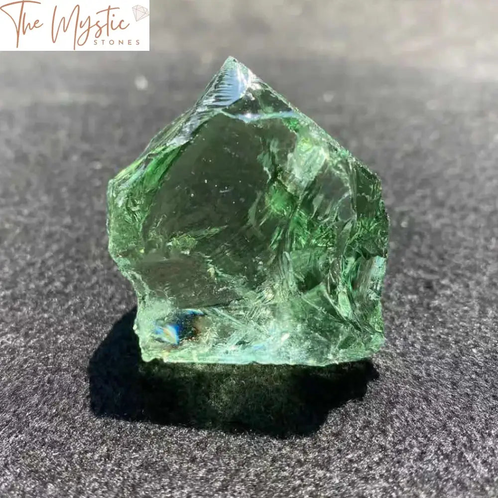 Emerald Green Glazed Crystal Glass Stones