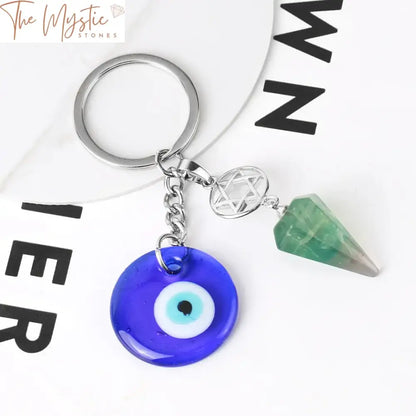 Evil Eye Reiki Crystal Keychain