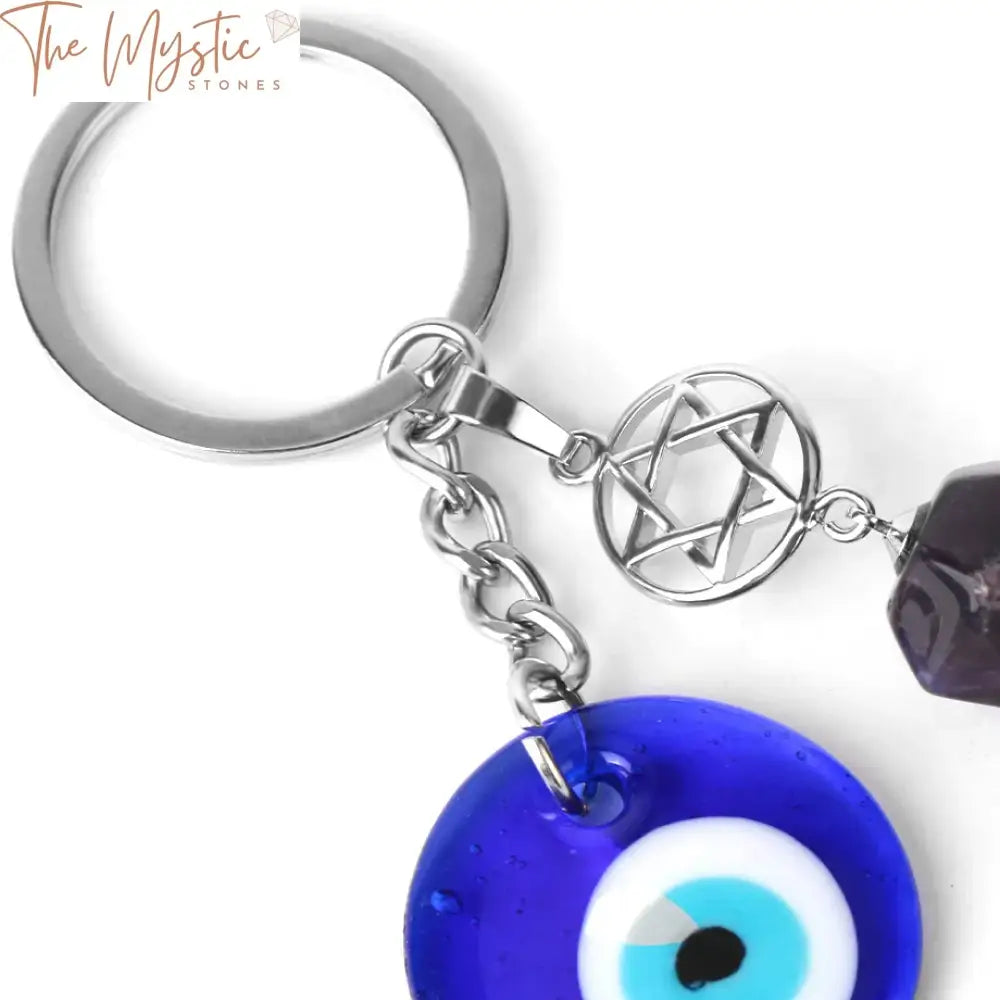 Evil Eye Reiki Crystal Keychain