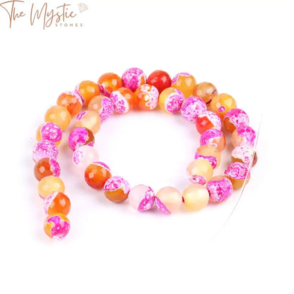 Faceted Agate Onyx 10Mm Beads - Multicolor