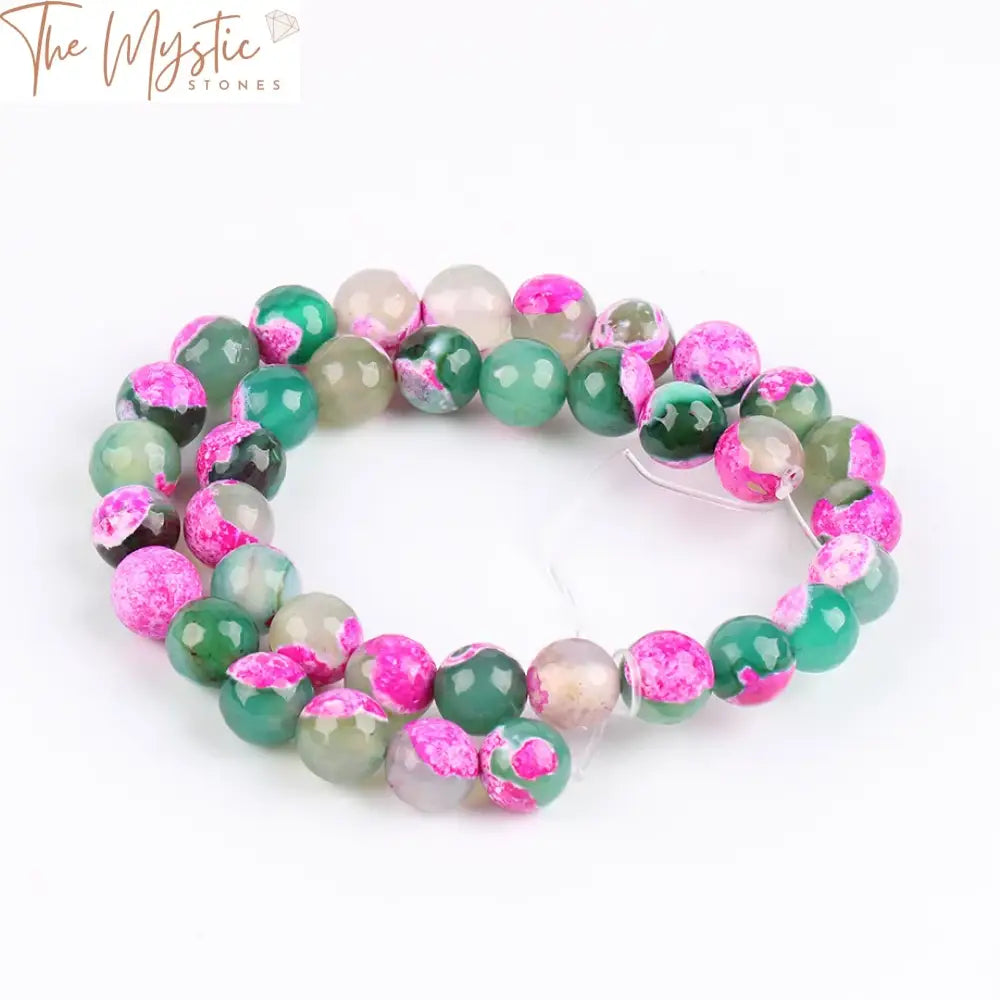 Faceted Agate Onyx 10Mm Beads - Multicolor