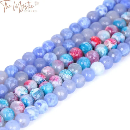 Faceted Agate Onyx 10Mm Beads - Multicolor