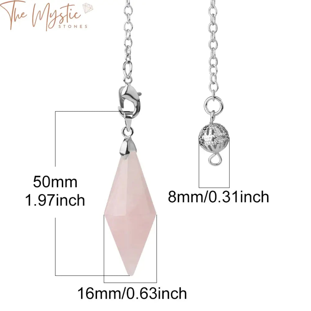 Faceted Natural Stone Pendulum