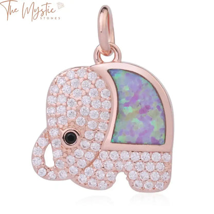 A collection of Fire Opal Elephant charms designed for jewelry making, featuring vibrant colors and micro pave CZ crystals.