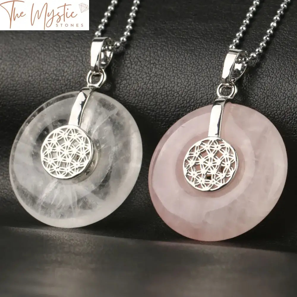 Flower Of Life Natural Stone Pendant