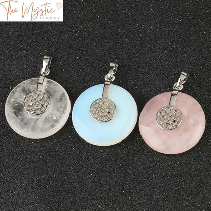 Flower Of Life Natural Stone Pendant