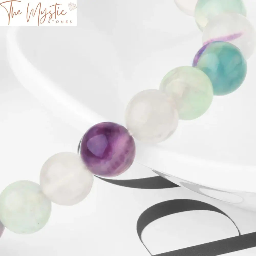 Fluorite Crystal Stretch Bracelet 8Mm