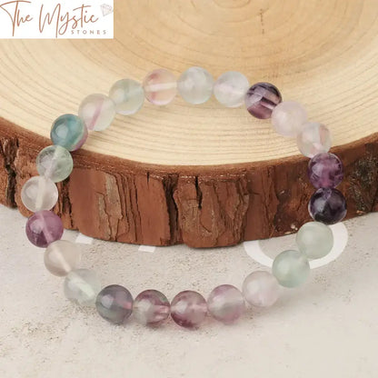 Fluorite Crystal Stretch Bracelet 8Mm