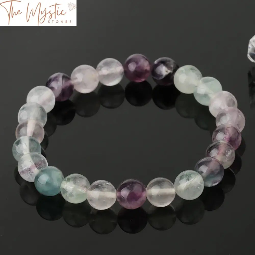 Fluorite Crystal Stretch Bracelet 8Mm