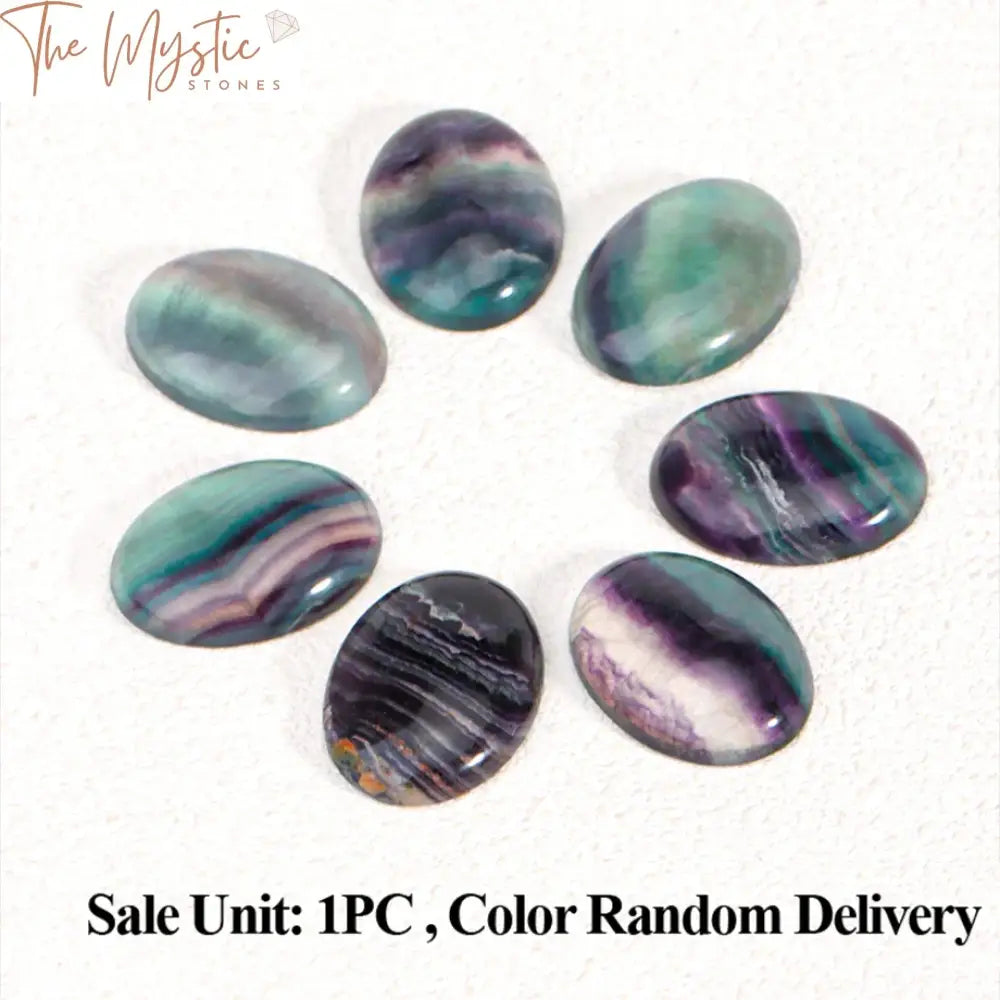 Fluorite Oval Cabochon Beads