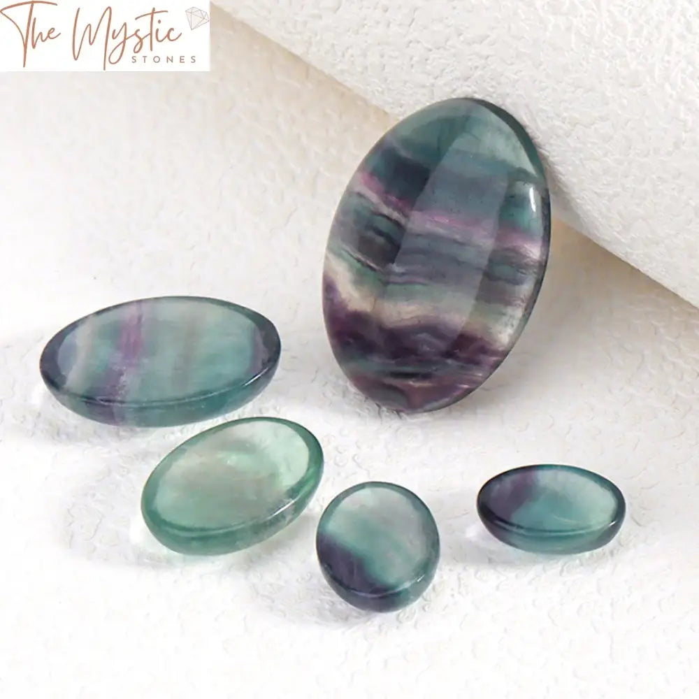 Fluorite Oval Cabochon Beads