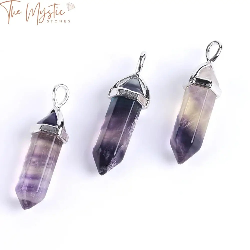 Fluorite Quartz Hexagonal Pendant