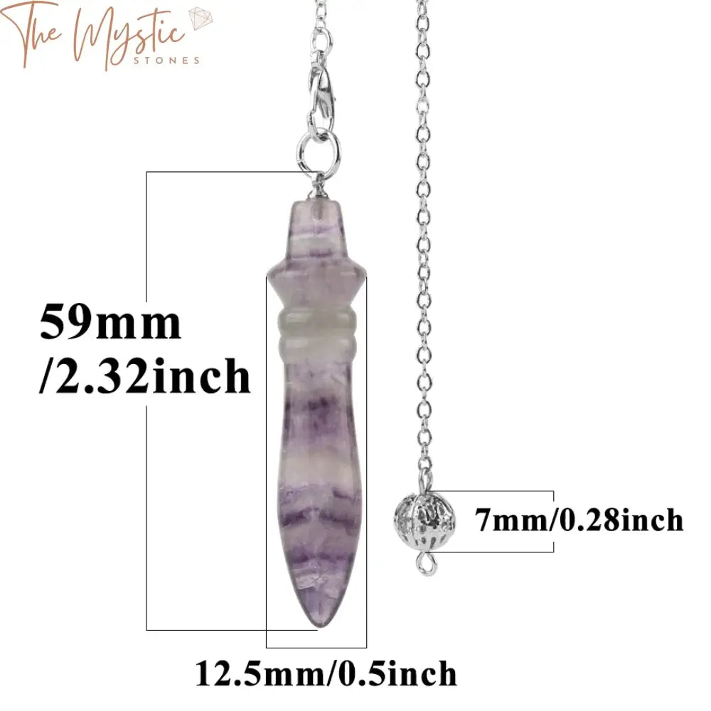 Fluorite Stone Pendulum Pendant