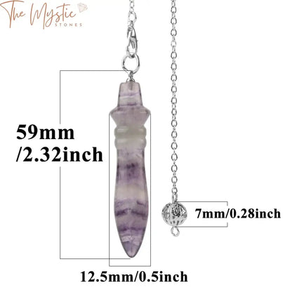 Fluorite Stone Pendulum Pendant