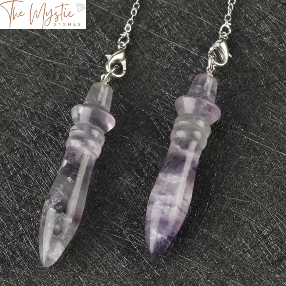 Fluorite Stone Pendulum Pendant