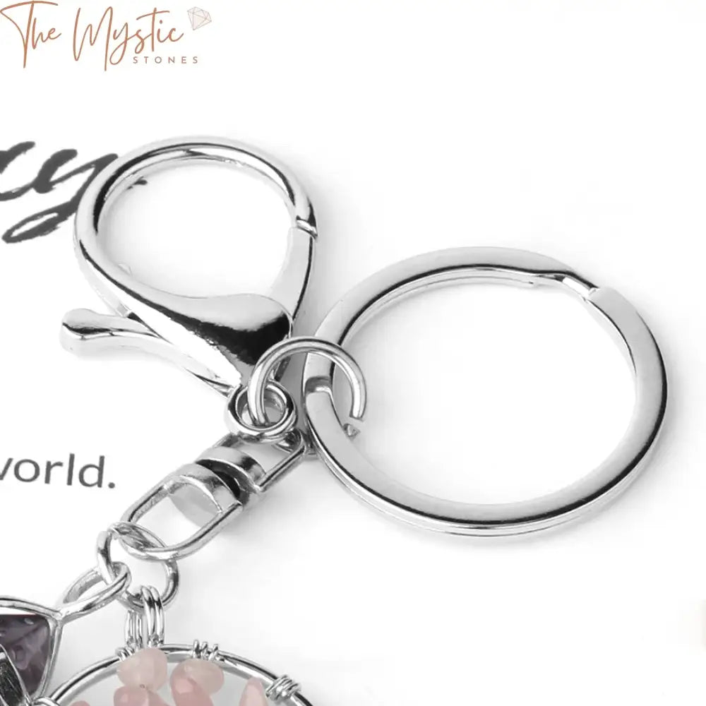 Fluorite Tree Of Life Keychain