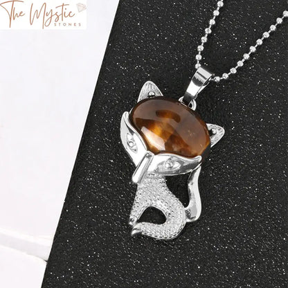 Fox Spirit Healing Crystal Amulet Necklace