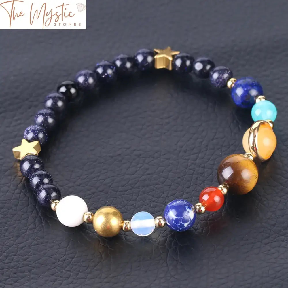 Galaxy Eight Planets Solar System Bracelet