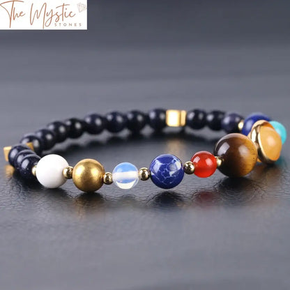 Galaxy Eight Planets Solar System Bracelet