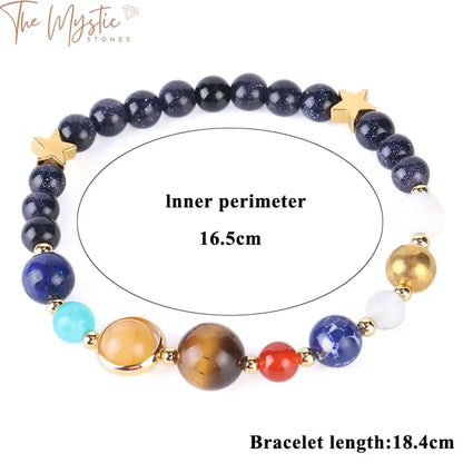 Galaxy Eight Planets Solar System Bracelet