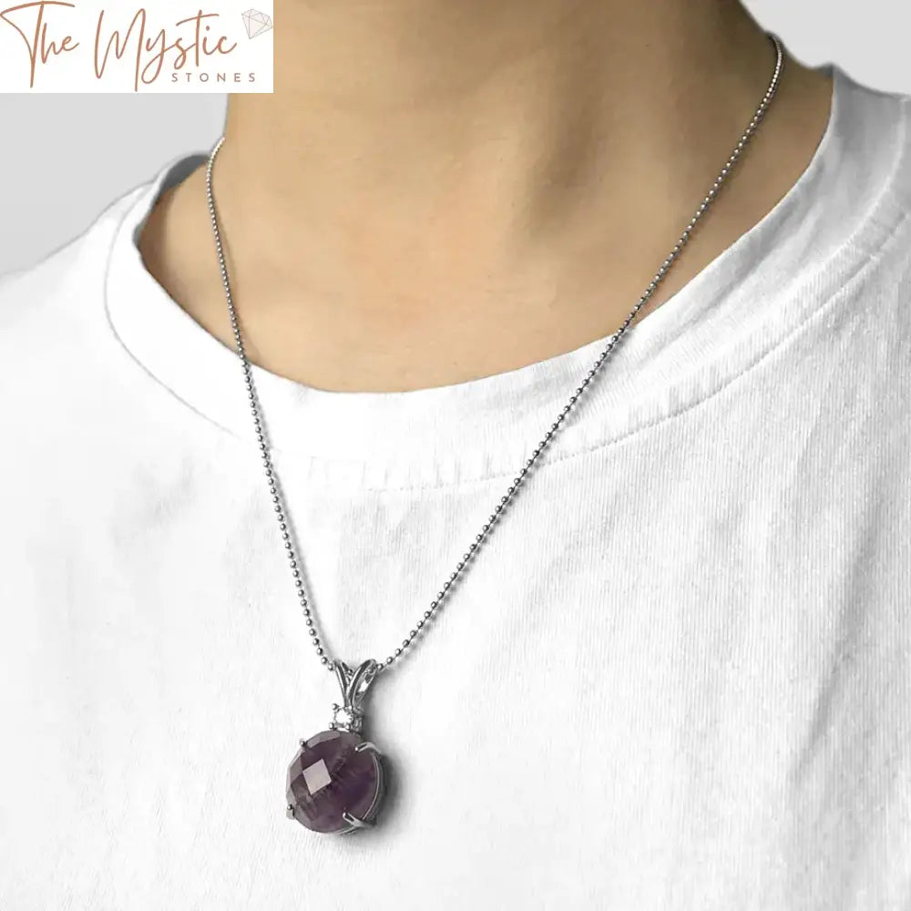 Gemstone Circle Pendant Necklace