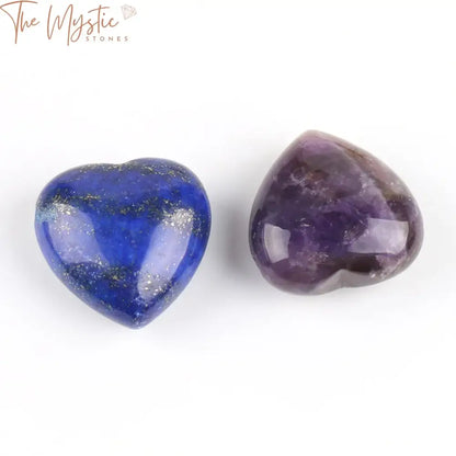 Gemstone Heart Pendants - Lapis Lazuli Tiger Eye Quartz Opal