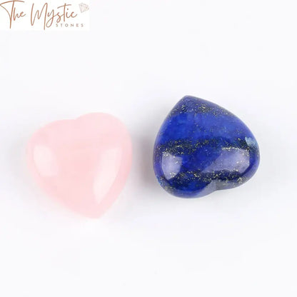 Gemstone Heart Pendants - Lapis Lazuli Tiger Eye Quartz Opal