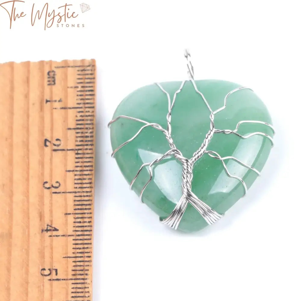 Gemstone Heart Tree Of Life Necklace