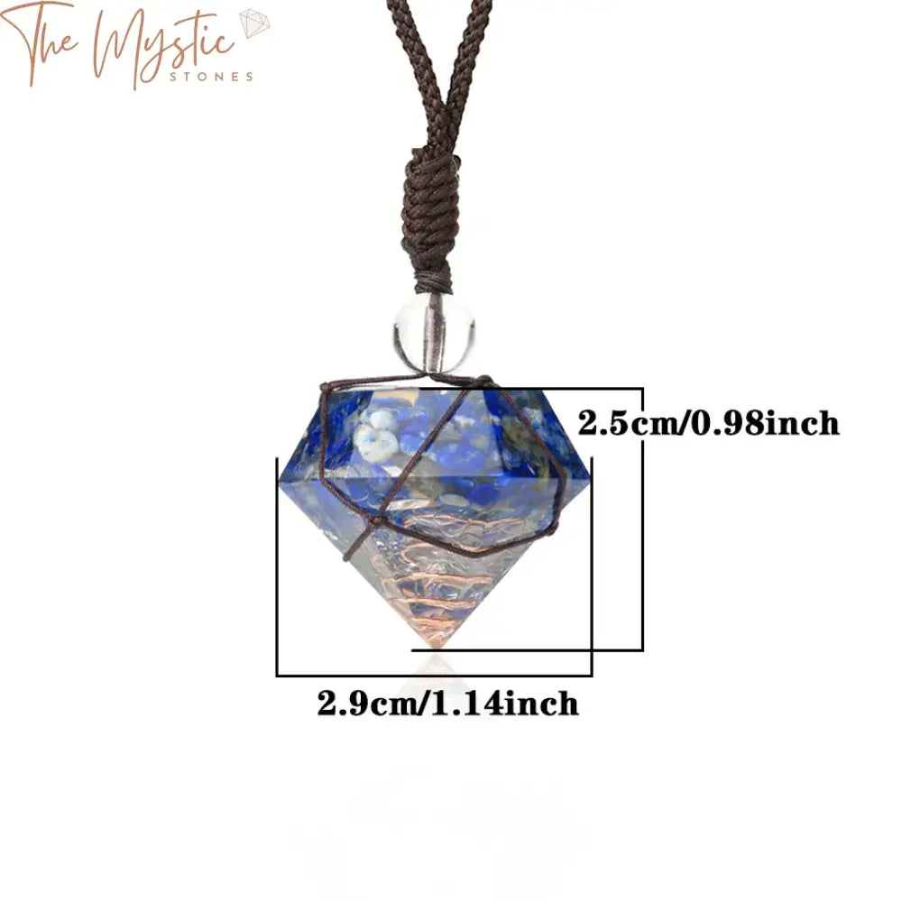 Gemstone Pyramid Pendant Necklace