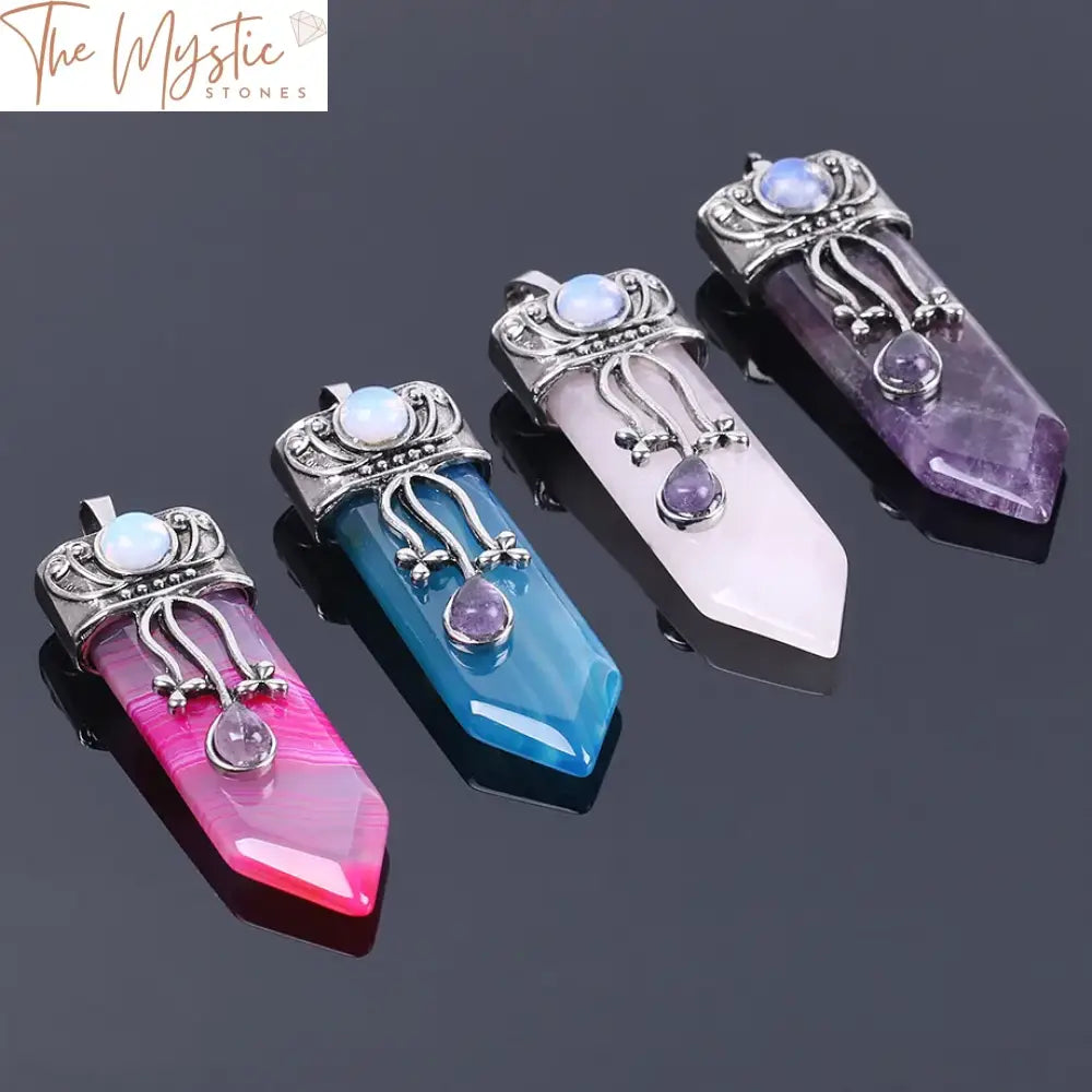 Gemstone Sword Pendant Pendulum