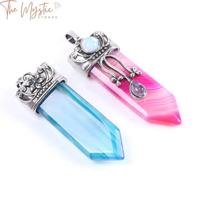 Gemstone Sword Pendant Pendulum