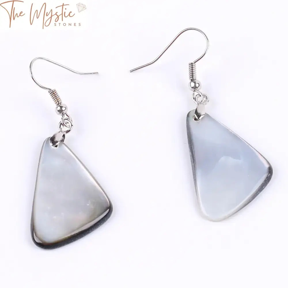 Geometric Natural Stone Drop Earrings